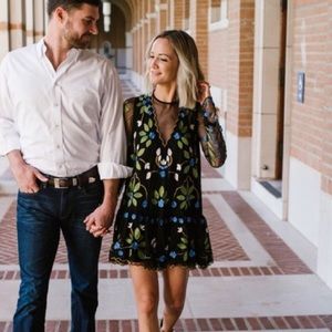 Free People Hearts Are Wild Mini Dress - Black